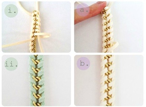 Ioanna's Notebook - DIY chain woven bracelet
