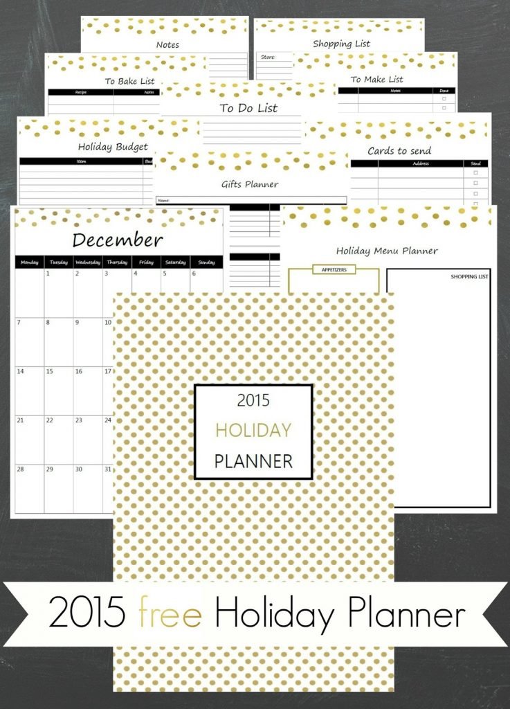 Ioanna's Notebook - 2015 Free printable Holiday Planner