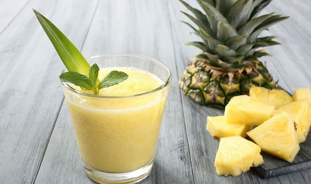 Pineapple, orange, banana smoothie - Smoothie με ανανά, πορτοκάλι και μπανάνα